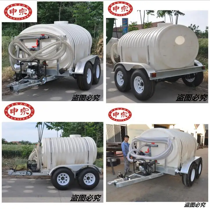 Water Tank Trailer Small Plastic Truck Trailer Full Trailer With Pump