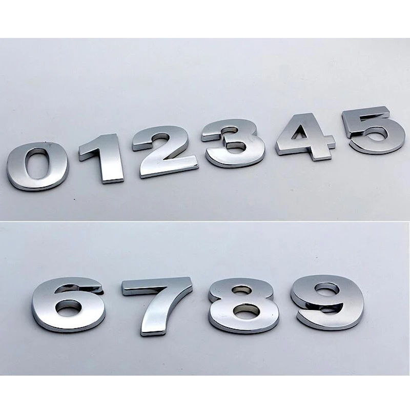 45mm 3d Metal Diy Letters Alphabet Emblem Chrome Car Stickers - Buy ...