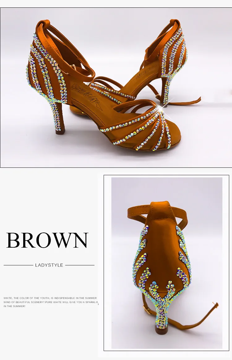 Women's Diamondencrusted Latin Dance Shoes Fashion Ballroom For Sale