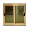 Factory Cheap price aluminum double glazed titanium gold color sliding windows