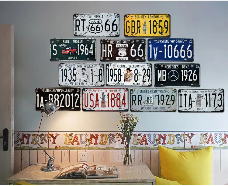 customized vintage elvis license plate for wall decoration customized vintage elvis license plate for wall decoration