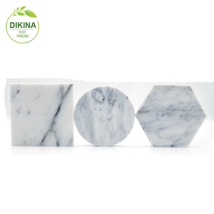 Mr & Mrs Custom Hexagon Minimal Clean Modern Chic Table Numbers/ Name Card Setting wedding decor White marble tile place cards