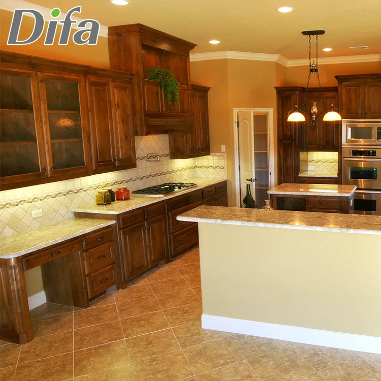 Custom Rubber Wood Kitchen Cabinets Rustic Kitchen Cabinets