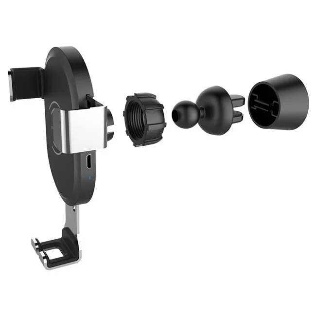 Color : Black Jiabei Fast Charging Wireless Charging Bracket Multi-Function QI Charging Air Outlet Mobile Phone Bracket Car