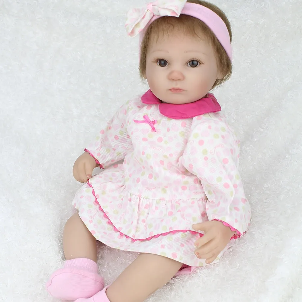 16 Inch Reborn Baby Dolls Soft Newborn Real Like Fake Doll Kids Toys Wholesale Npk Doll Factory