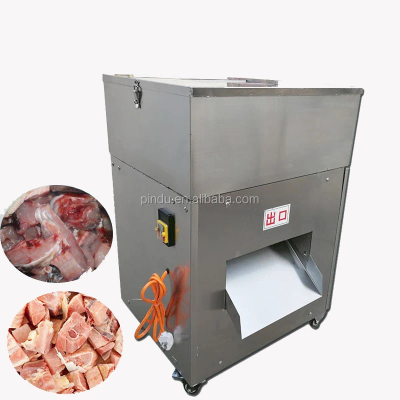 Pig Meat Cube Cutter Processing Machinery Meat Strip Cutting Machine ...