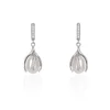 V&V Designer 8-9mm drop white Freshwater cultured pearl 925 Silver Women formal evening event or casual Earring