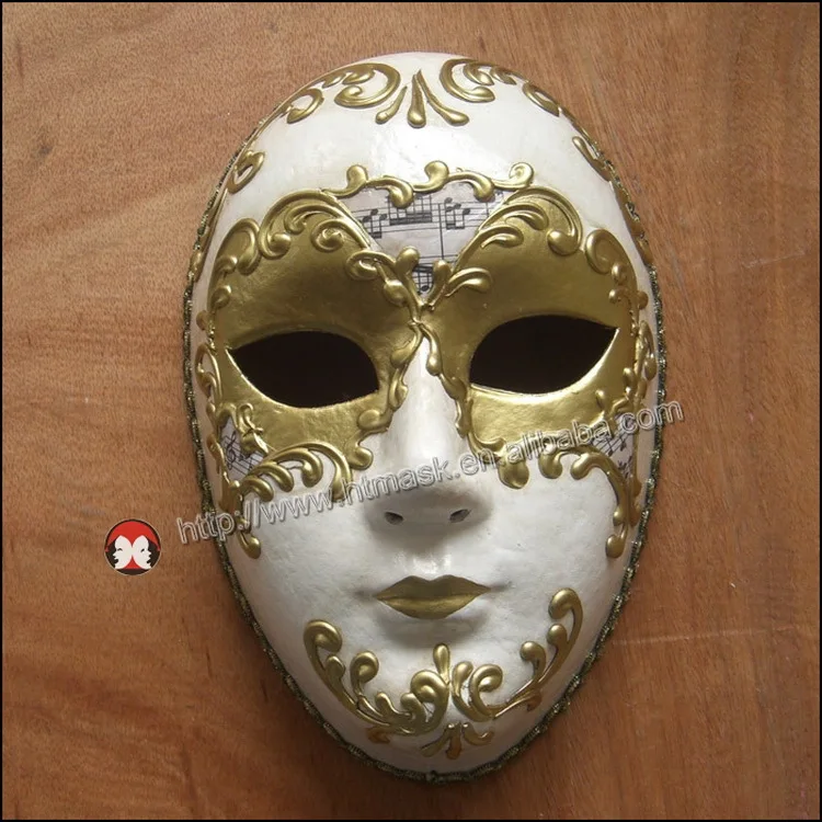 Party Venice Venetian Music Masquerade Full Face Musical Silver