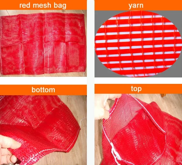 Bulk Woven Tubular Mesh Polypropylene Bags For Potatoes Onions Packing