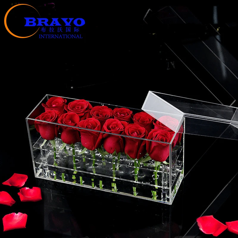 Custommade Clear Perspex Lucite Rose Box Buy Perspex Rose Box,Lucite