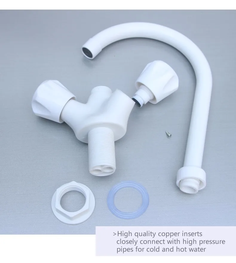 Bigger And Stronger Plastic Kitchen Sink Faucet 3 Way Plastic Faucet