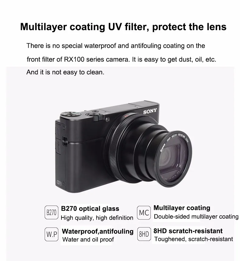 Kase Camera Filters Rx100 M6 Camera Filters Gnd Filter/ Nd