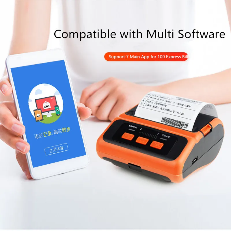 Q80 Portable Logistik Express Waybill Thermal Barcode Label Stiker Printer - Buy Label Sticker Printer,Thermal Sticker Printer,Portable Waybill ...