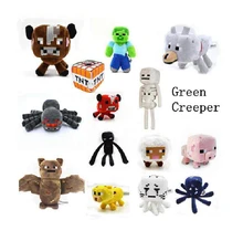 2016 New 16-26CM Minecraft Plush Toys Green Zombies Enderman Batman JJ Strange Sheep Mooshroom Animal Stuffed Kids Toys
