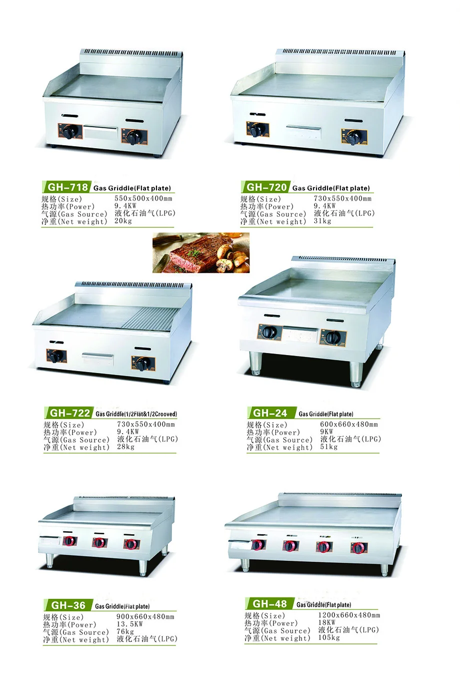 RY-ET-PL-600 Commercial Electric Griddle Teppanyaki Furnace Dorayaki Hand Cake Machine Frying Griddle