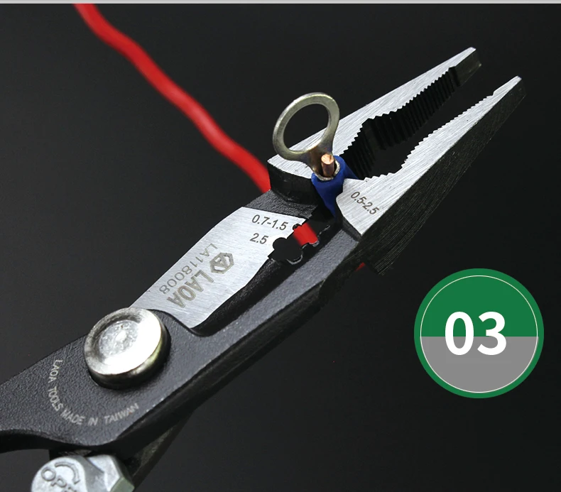 Laoa 8 Inch Multitool Pliers Nippers Combination Needle Nose Pliers