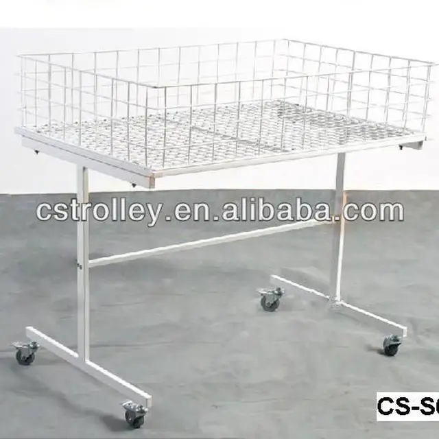 Store Metal Display Rack with Wire Baskets