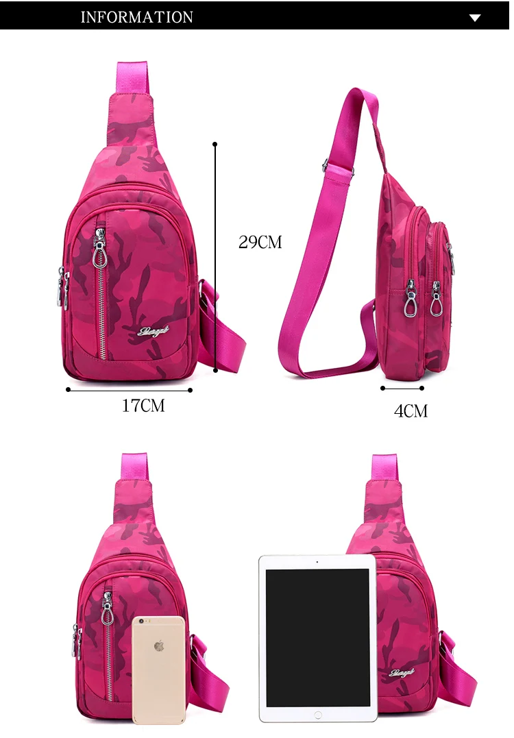 Nylon Chest Pack Waterproof Casual Female Crossbody Shoulder Bag Camouflage Women Messenger Bags Sling Chest Pack Women Bag Nylon Chest Pack Waterproof Casual Female Crossbody Shoulder Bag Camouflage Women Messenger Bags Sling Chest Pack Women Bag