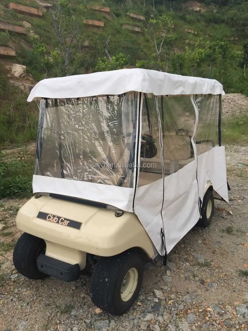 yellow pvc material 4 Club Golf Car Rain For Cart White Color Cover Precedent