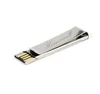 Custom Mini Metal Slim Pendrives Paper clip usb 2.0 flash memory with logo