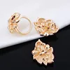 Yiwu ruigang alloy necklace earring ring dubai gold 3 piece jewelry set