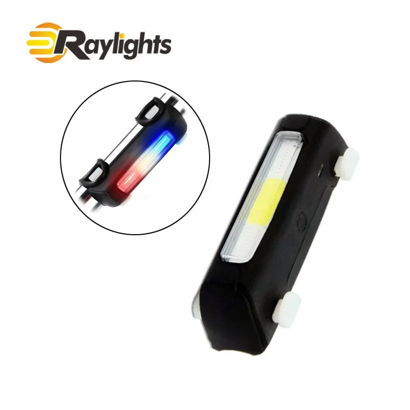 Ultra Bright Cycling Lights USB Rechargeable Bicycle Tail Light Red/Blue/White 7 Light Modes, High Intensity Rear LED