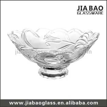 glass salad bowl with stand large decorative glass bow new design glass bowl - Decorative Glass Bowls glass salad bowl with stand large decorative glass bow new design glass bowl - Decorative Glass Bowls