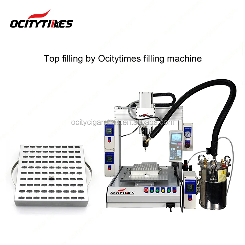 ocitytimes-f1 close system vape pen pod filler cbd oil cartridge filling machinery