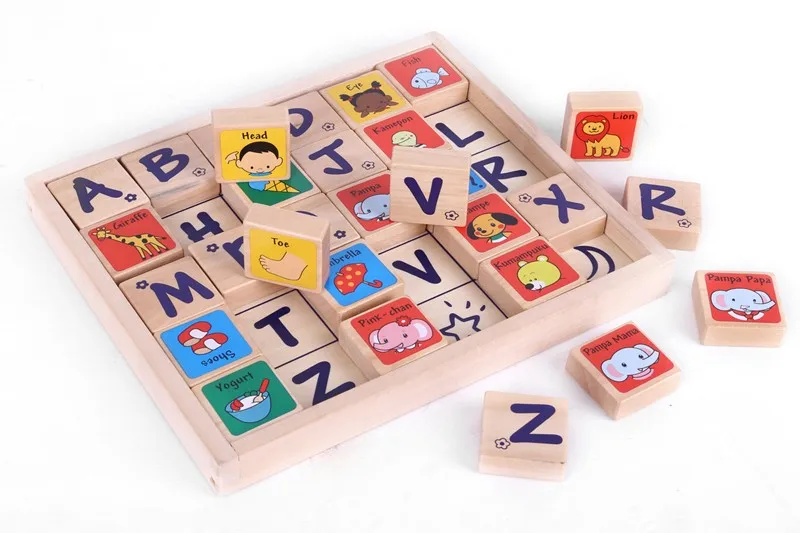 Geometri Blok Kayu Mainan Pendidikan Anak-anak Awal
