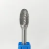 High quality cheapest dental supply carbide grinding burr oval shape metric size E1220 8mm shank