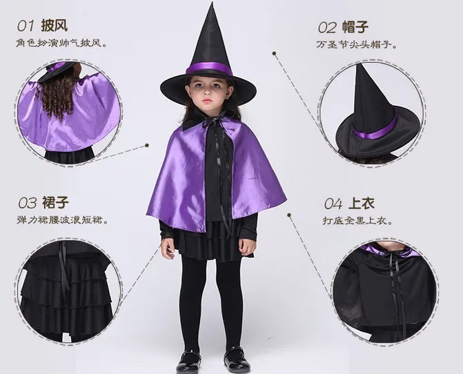 子供のためのs Xl紫のスカーフ黒魔女ハロウィンコスプレコスチューム Buy S Xlパープルスカーフブラックウィッチコスチューム S Xlリトルガールズハロウィンコスプレコスチューム 子供用ハロウィンコスプレコスチューム Product On Alibaba Com