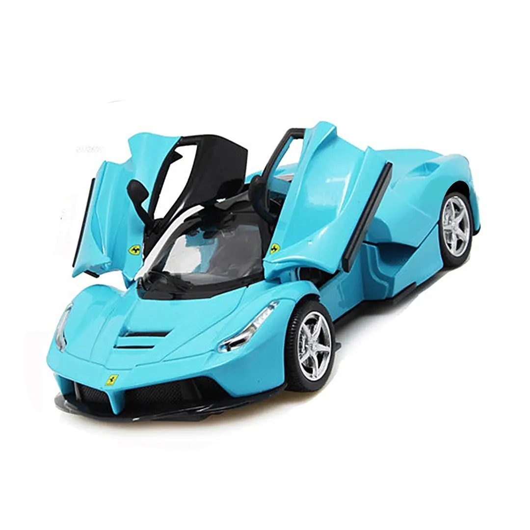 KINGSEVEN Batmobile DC Super Vehicle Racers Car Model Kit Sports Car Toy Vehicle with Doors Open& Light and Music , Blue