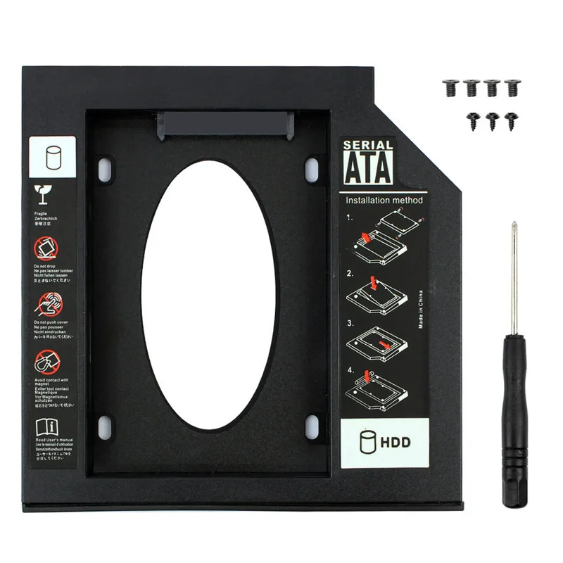 Caddy Second Hdd Plastic 2.5 Inch Hard Disk Drive Enclosure In 9.5mm