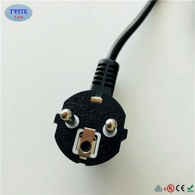 2.5a10 A 230v Power Cord European Standard Eu Type Series Power Cord With Vde,Ce.rohs