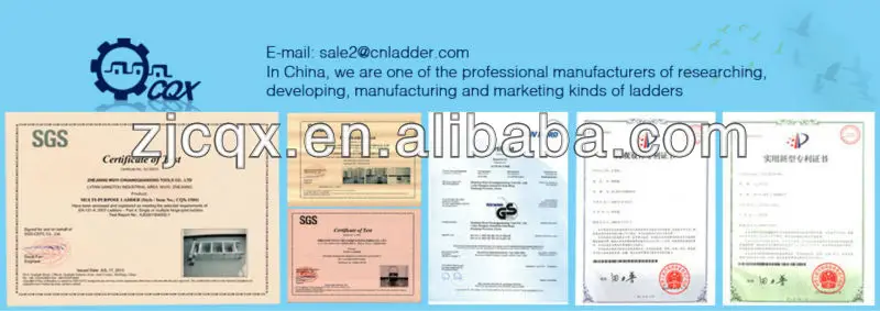 EN131 Approved Aluminum Ladder - 12 Steps, Folding & Telescopic