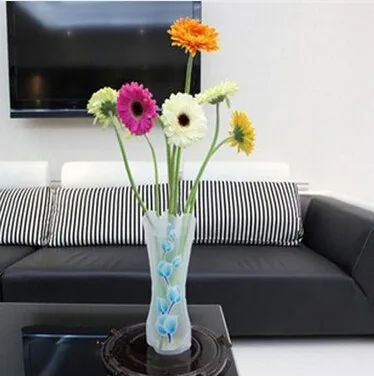 Wholesale high quality durable PVC plastic flower vase