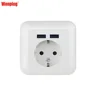 CE Rohs VDE approved Newest Europe germany wall socket with dual usb port phone charger 2.1A