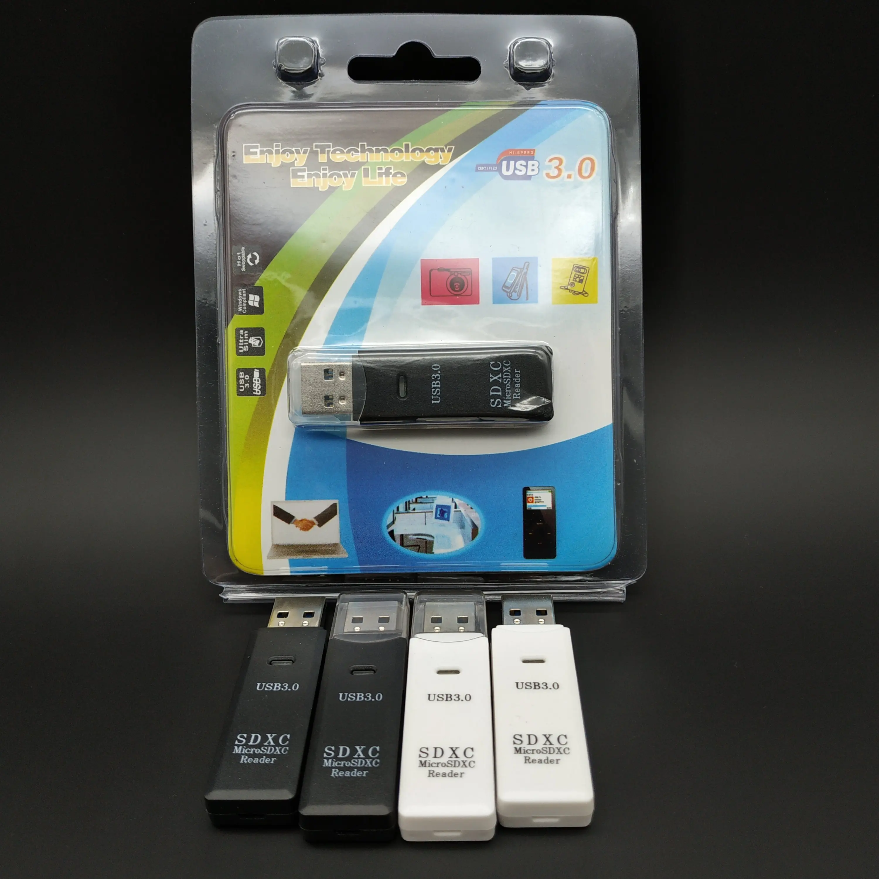 Custom Logo USB 3.0 Card Reader High Speed Single Card Reader SD TF Card Reader - ANKUX.COM
