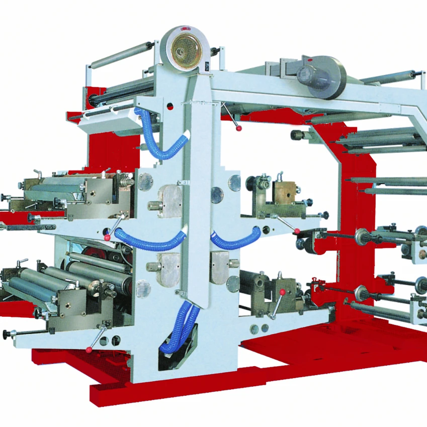 
4 Color Plastic Film Bag PP PE Roll Flexo Printing Machine 