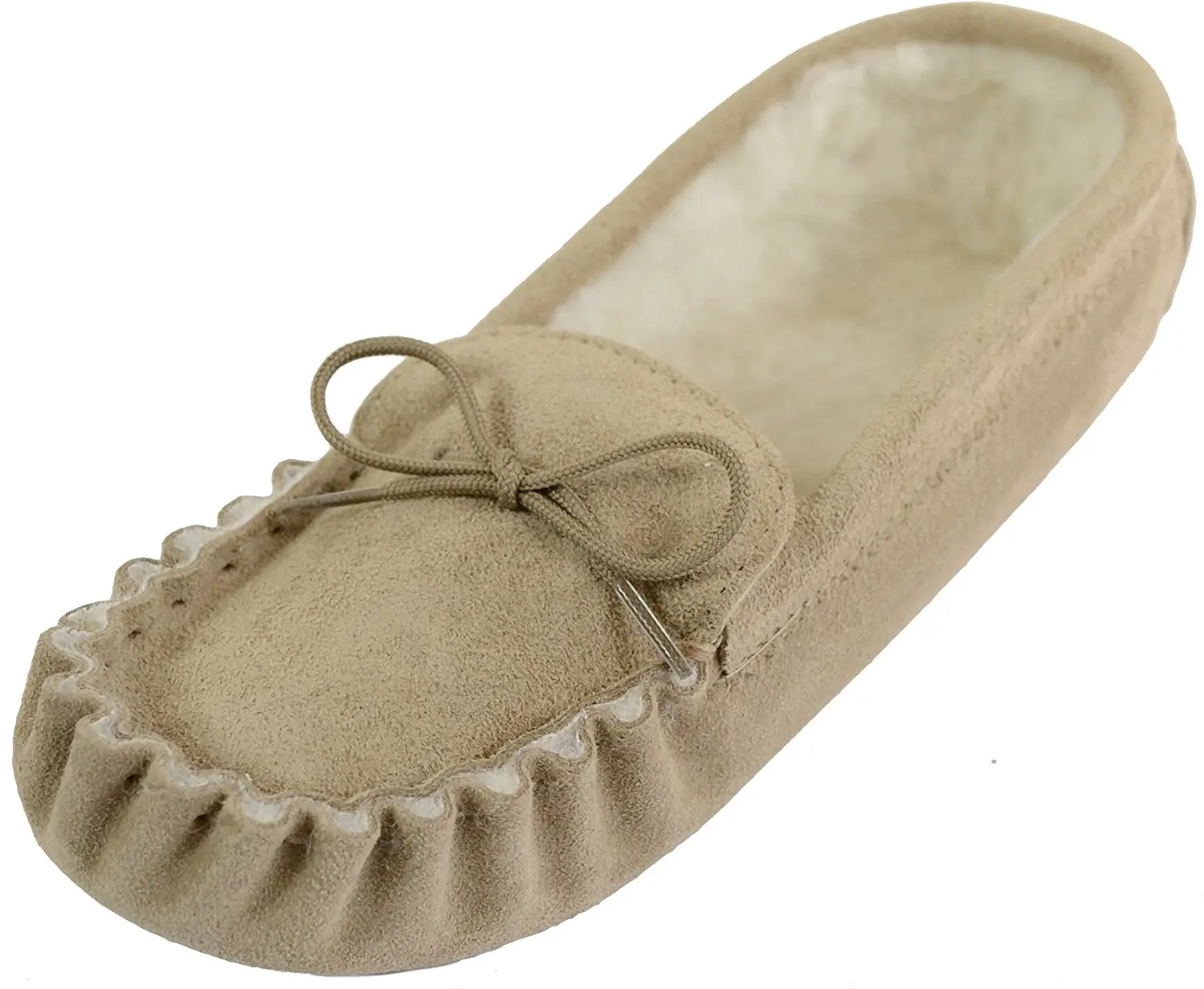 snugrugs mens suede sheepskin moccasin