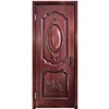 Chinese New House Front Entrance Modern Solid Walnut Panel Wood Carving Door Design