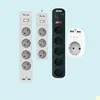 6 outlet surge protector german multi plug germany eu socket