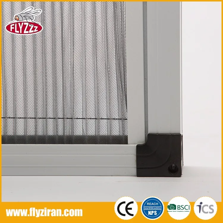 Wholesale aluminum security mesh screen door retractable mesh plisse insect screen door