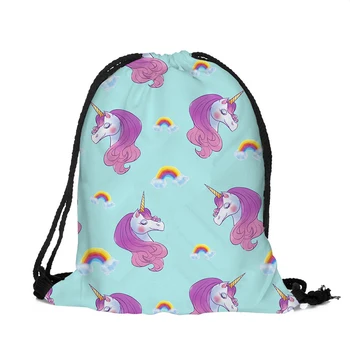 unicorn drawstring backpack