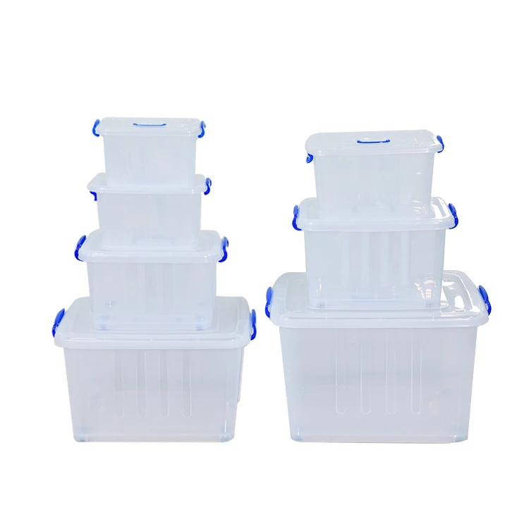 clear plastic storage bins with wheels