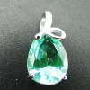 Jewelry Palace Rainbow Fire Green Spinel Pendant 925 Sterling Silver Jewelry For Women Pear Concave Pendant Jewelry