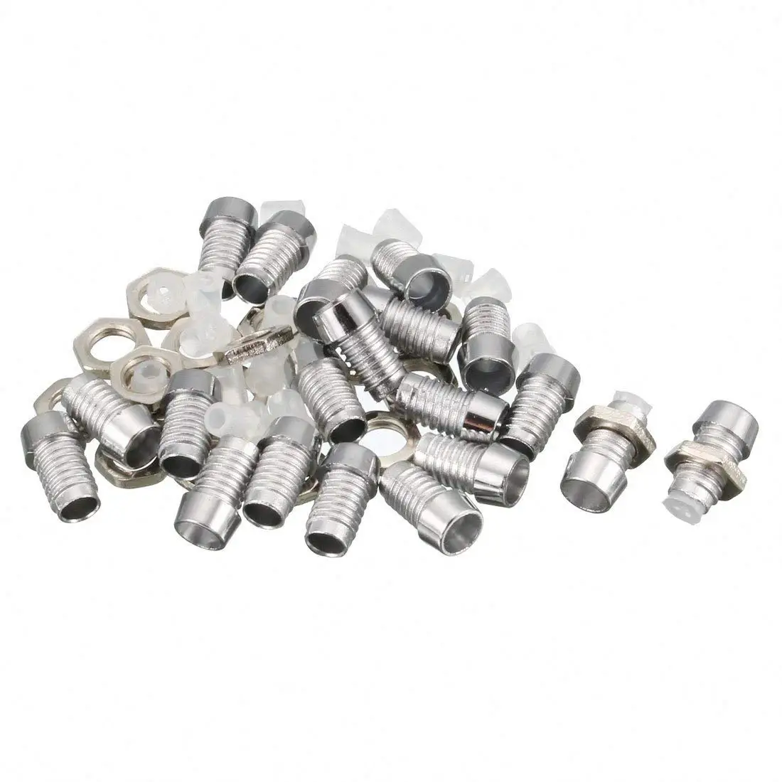 uxcell 20pcs 3mm LED Lamp Holder Light Bulb Socket Plastic Plating Chrome Plated for Light-Emitting Diode Lighting
