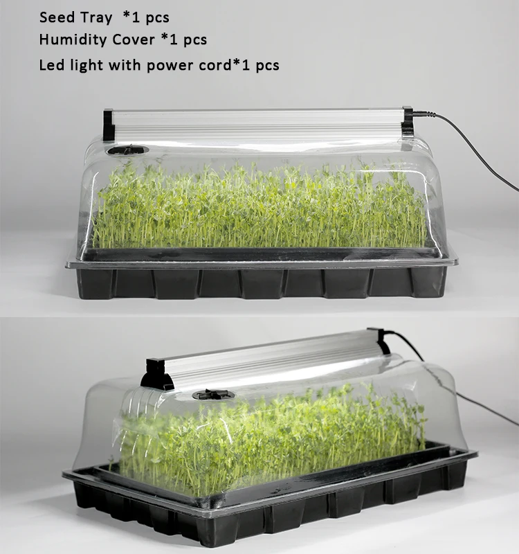 hydroponic indoor greenhouse microgreen bar strip lamp full spectrum led grow light for plants