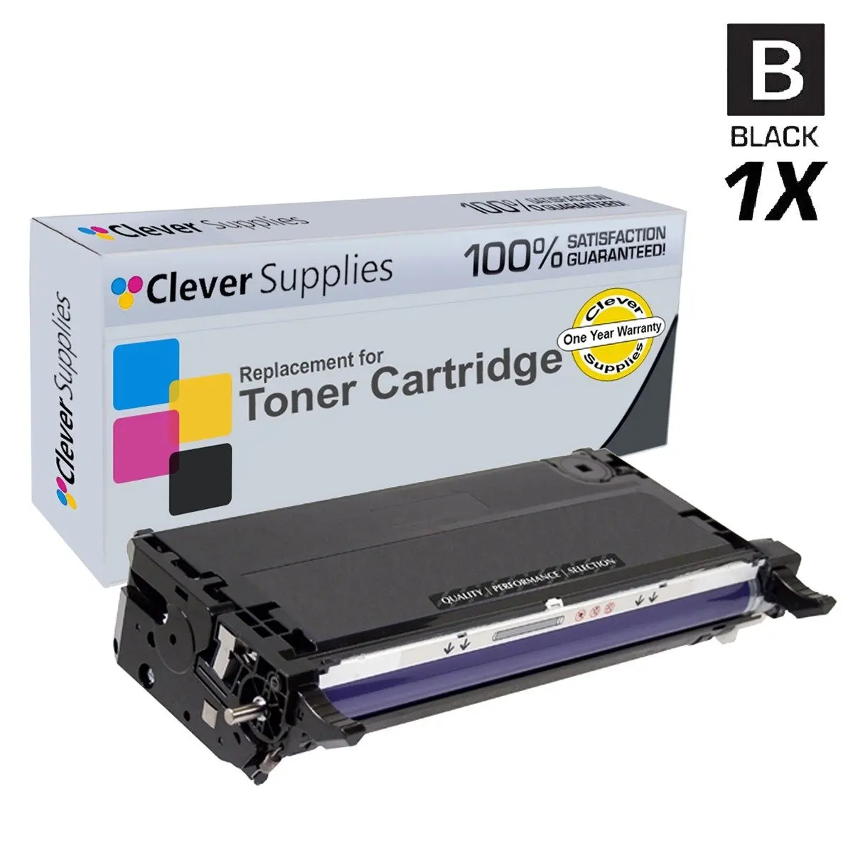 CS Compatible Toner Cartridge Replacement for Xerox 6180 113R00726 Black Phaser 6180 6180n 6180dn 6180MFP 6180MFPN 6180MFPD Black 8 000 Page Yield
