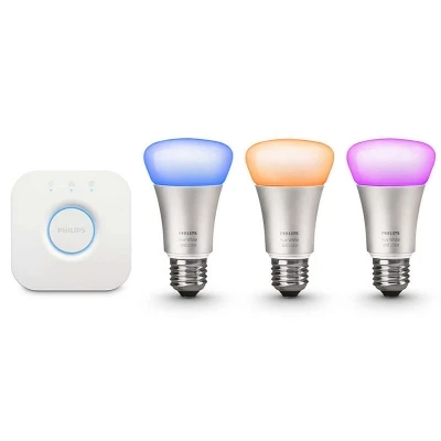 Philips Hue 10W A19 E27 3 set EU wifi wireless intelligent control networking LED dimming color changing light bulb
